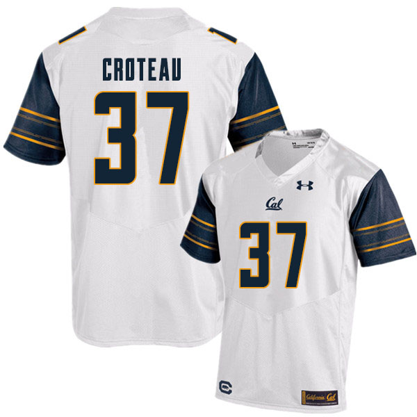Men #37 Braxten Croteau Cal Bears College Football Jerseys Sale-White - Click Image to Close